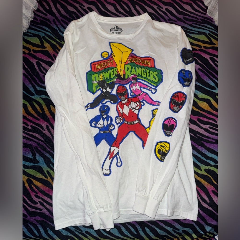 Women’s Mighty Morphin Power Rangers Long Sleeve Shirt - White